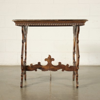 Small Neo Renaissance Revival Table Poplar Italy 20th Century