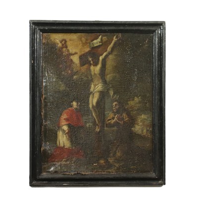 Cristo crucificado entre S. Carlo Borromeo y S. Francesco