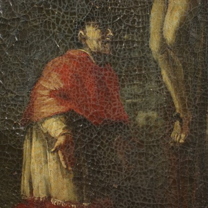Christ Crucified Between St. Charles Borromeo and St. Francis 17th Cen