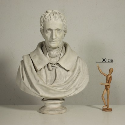 Gypsum Bust Of a Gentleman Italy 20th Century