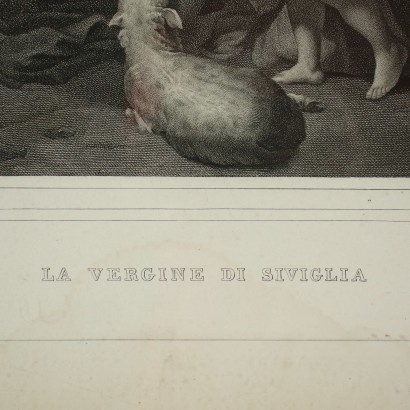 Die Jungfrau von Sevilla Gravur - Italien XIX Jhd
