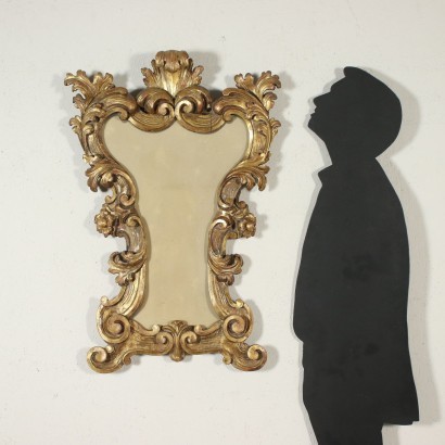 Antik, Spiegel, Antiker Spiegel, Antiker Spiegel, Antiker Italienischer Spiegel, Antiker Spiegel, Neoklassizistischer Spiegel, Spiegel des 19. Neobarocker Rahmen
