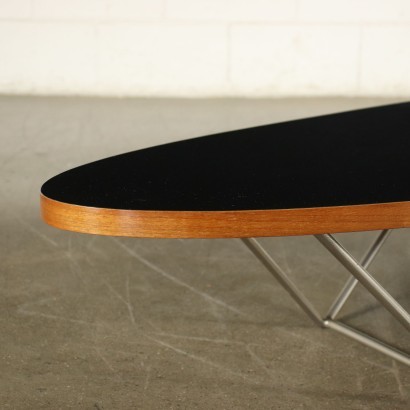 Coffee Table Formica Wood Enamelled Metal Italy 1960s