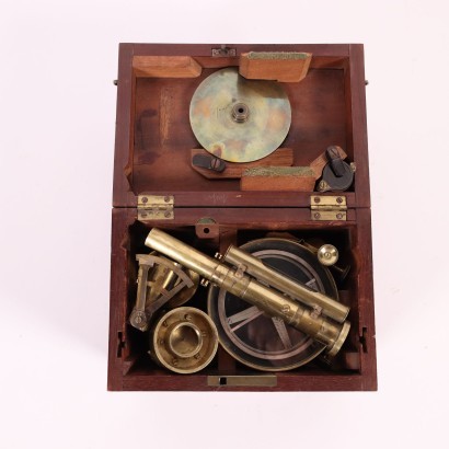Portable Theodolite Brass Mahogany London 19th Century