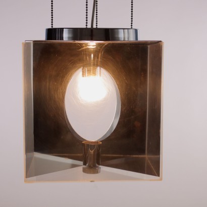 Lamp Plexiglas Chromed Metal Italy 1960s