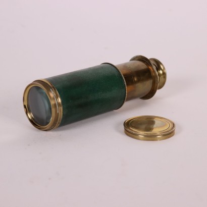 Double-Feed Monocular Brass Leather London 18th Century