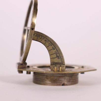 Equatorial Sundial With Compass Brass Germany 19th Century