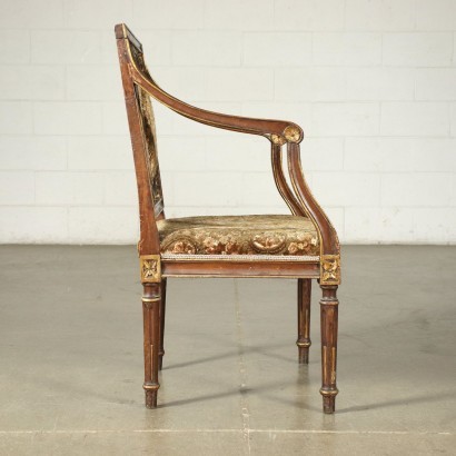 Antik, Sessel, antike Sessel, antiker Sessel, antiker italienischer Sessel, antiker Sessel, neoklassischer Sessel, Sessel aus dem 19. Jahrhundert, Paar neoklassische Sessel