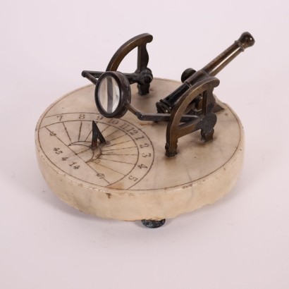 Sundial Cannon Marble Brass Early 18th Century