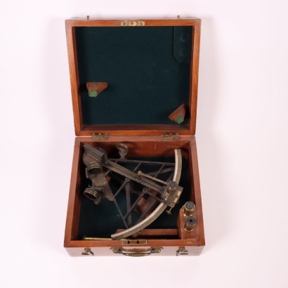 Brass and Mahogany Sextant England 19th Century