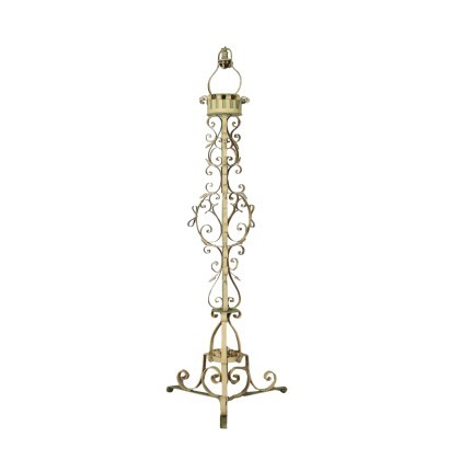 Wrought Iron Candlestick Italy 20th Century