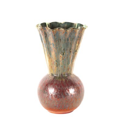 Ceramic Vase V. Mazzotti Albisola Manufacture Italy 20th Century