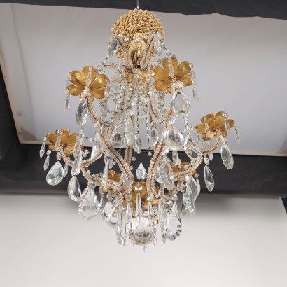Chandelier Glass Shear Plate Italy 20th Century
