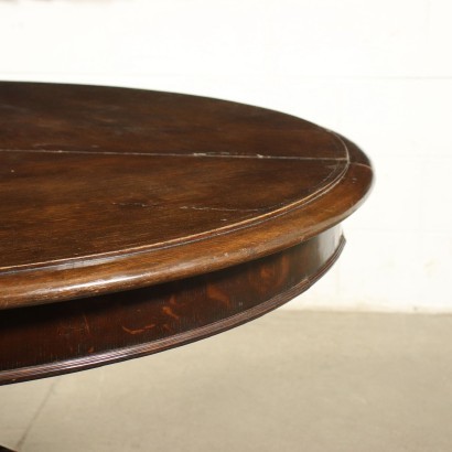 Umbertine Extensible Table Chestnut Veneer Italy 19th Century