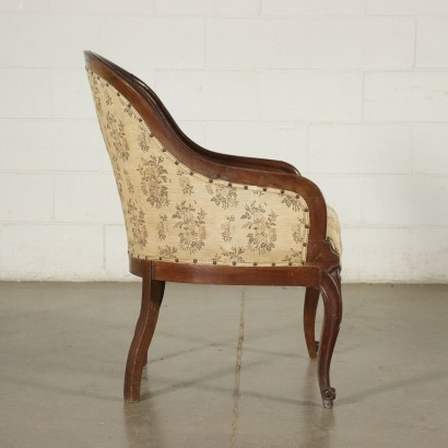 antiques, armchair, antiques armchairs, antique armchair, antique Italian armchair, antique armchair, neoclassical armchair, 19th century armchair, Louis Philippe enveloping armchair