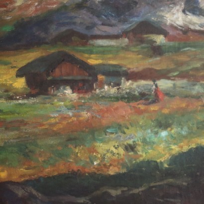 Luigi Bini Oil On Canvas Italy 20th Century