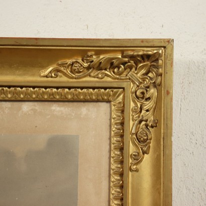 antiguo, espejo, espejo antiguo, espejo antiguo, espejo italiano antiguo, espejo antiguo, espejo neoclásico, espejo del siglo XIX - antigüedades, marco, marco antiguo, marco antiguo, marco italiano antiguo, marco antiguo, marco neoclásico, marco del siglo XIX, Par de marcos dorados