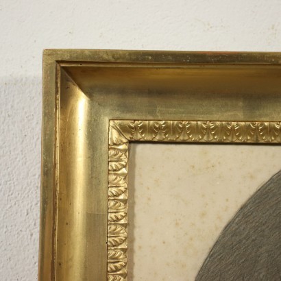 Antik, Spiegel, Antiker Spiegel, Antiker Spiegel, Antiker Italienischer Spiegel, Antiker Spiegel, Neoklassizistischer Spiegel, Spiegel des 19. Empire-Rahmen