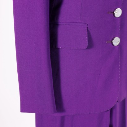 ferré, gianfranco ferré, costume ferré, gf, haute couture, mode milan, d'occasion, fabriqué en italie, costume violet Gianfranco Ferré