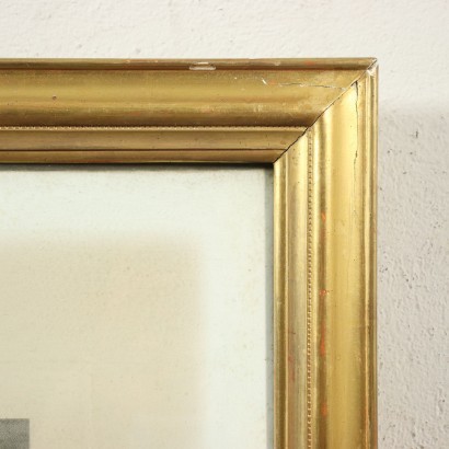 Antik, Spiegel, Antiker Spiegel, Antiker Spiegel, Antiker Italienischer Spiegel, Antiker Spiegel, Neoklassizistischer Spiegel, Spiegel des 19. Rahmen aus der zweiten Hälfte des 19. Jahrhunderts