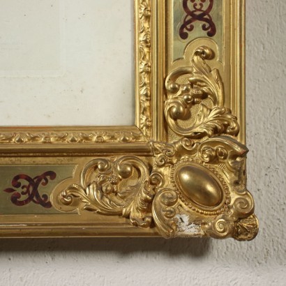 Rectangular Umbertine Frame Wood Paper Moulding Italy 19th Century