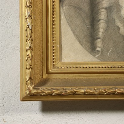 Large Gilded Frame Of Empire Taste Italy 19th Century