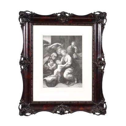 Holy Family Etching 19th Century