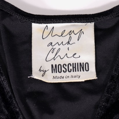 Body elegante, maglia a body, body vintage, vintage Moschino,Body in Velluto Vintage Moschino