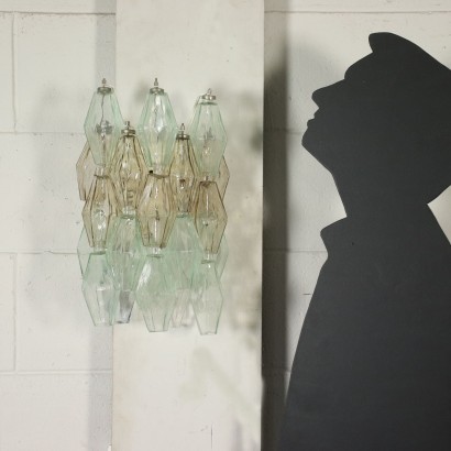 Lamp Poliedri Carlo Scarpa Venini Blown Glass Metal Murano Italy 70s