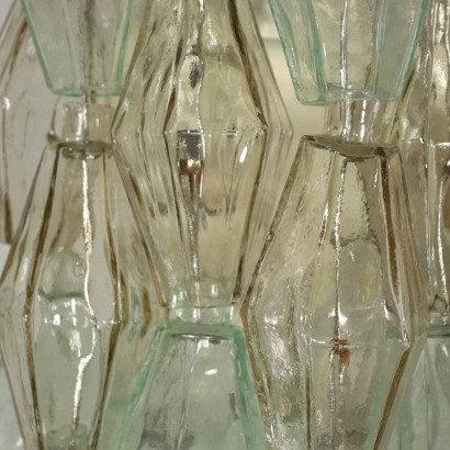 Lamp Poliedri Carlo Scarpa Venini Blown Glass Metal Murano Italy 70s