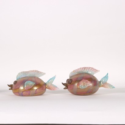 Gruppe von 4 Glasfiguren Murano - Italien 1980er-1990er