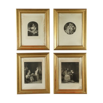 Gruppe von vier Rahmen aus dem späten 19. Jahrhundert