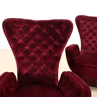 antigüedades modernas, antigüedades de diseño moderno, sillón, sillón de antigüedades modernas, sillón de antigüedades modernas, sillón italiano, sillón vintage, sillón de los años 60, sillón de diseño de los años 60, sillones capitonnè de los años 50