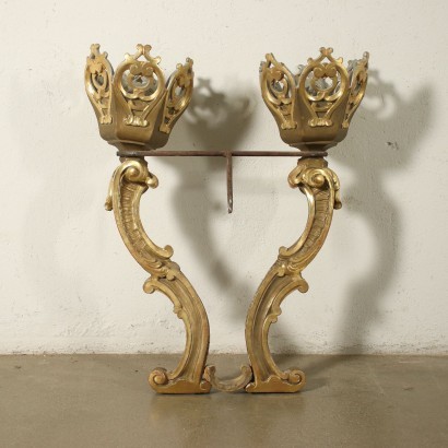 Chandelier Baroque Bois Sculpté - Italie XVIII Siècle