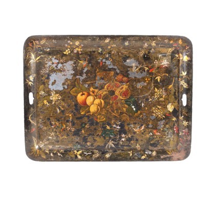 Large Tray in Lacquered Metal