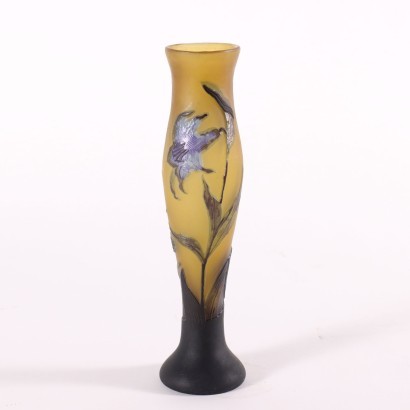 Vase In The Style Of Gallè Glass France 20th Century