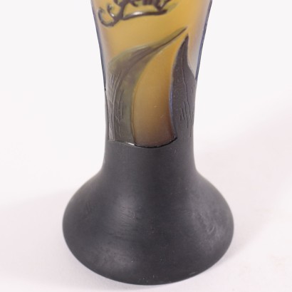 Vase In The Style Of Gallè Glass France 20th Century