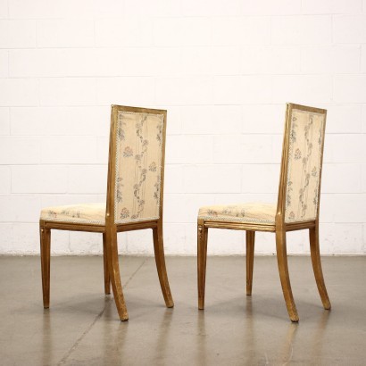 antik, Stuhl, antike Stühle, antiker Stuhl, antiker italienischer Stuhl, antiker Stuhl, neoklassischer Stuhl, Stuhl aus dem 19. Jahrhundert, Paar Stilstühle und Sessel