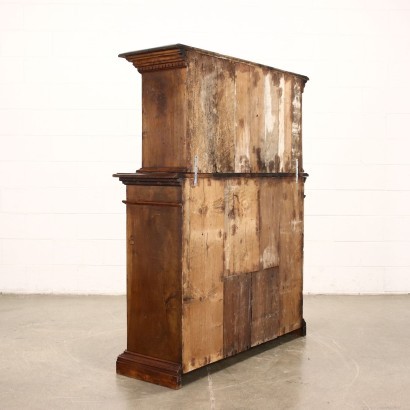 Two Bodies Cupboard Made With Ancient Woods Italy 20th Century