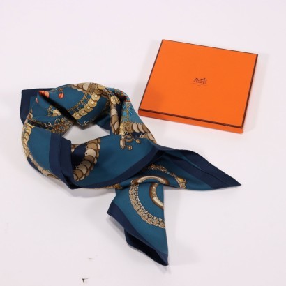 foulard Hermès usato, foulard Hermès vintage, Hermès Kosmima, vintage Parigi,Foulard Hermès Vintage con Confezione