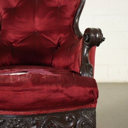antique, armchair, antique armchairs, antique armchair, antique Italian armchair, antique armchair, neoclassical armchair, 19th century armchair, Louis Philippe armchair