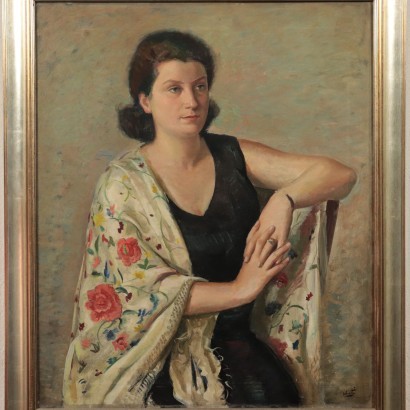 Alberto Salietti Oil on Canvas 20th Century