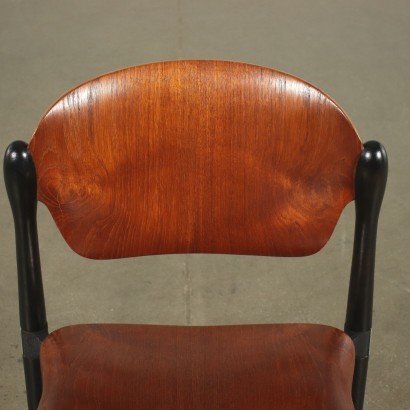 Tecno S83 Gruppe von 6 Stühlen Palisander Italien 1960er
