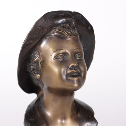 Bronze Sculpture Of A Young Boy Italy 20th Century