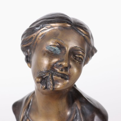 Achille d\'Orsi Buste de Jeune Femme Bronze - Italie XX Siècle.