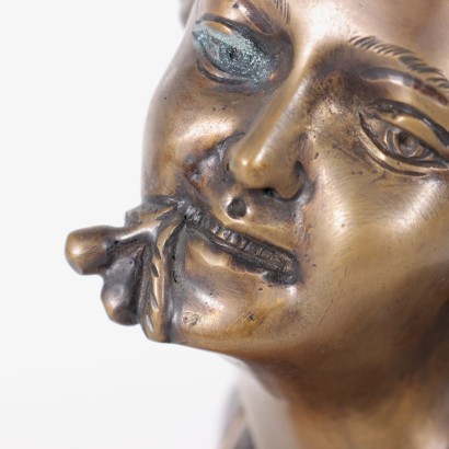 Achille d'Orsi Buste de Jeune Femme Bronze - Italie XX Siècle.