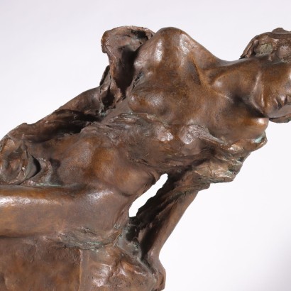 Female Nude By Giuseppe Siccardi Bronze Italy 1920s-1930s