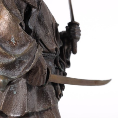 Samurai Bronzeskulptur Frankreich 1930er-1940er