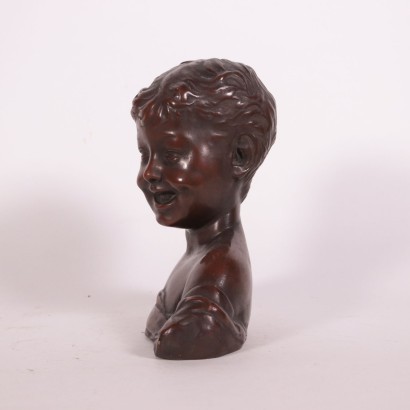 Bust Of A Young Boy Made With Signa Terracotta Italy 20th Century