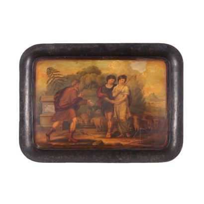 Large Tray with Painting